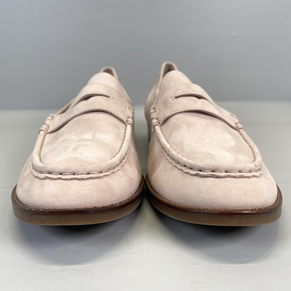 Vionic Waverly Penny Loafers Womens Size 11 Beige Pink Nubuck Moc Toe Shoes - Picture 3 of 10